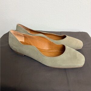 Lucky Brand Dellie Ballet Flats Tan Suede Women’s Size 10